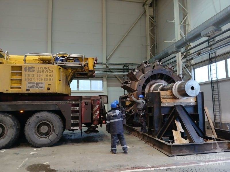 Перевозка якоря GM 900/100 на транспортировочной раме.